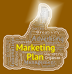 Image showing Marketing Plan Shows Emarketing Programme And Promotion