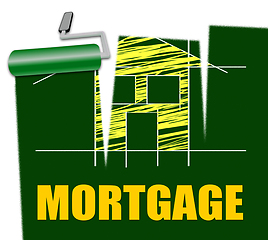 Image showing House Mortgage Represents Housing Loan And Credit