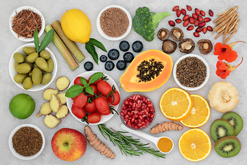 Image showing Vegetarian and Vegan Food for Immune System Boost
