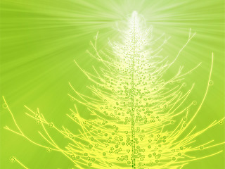 Image showing Sparkly christmas tree illustration