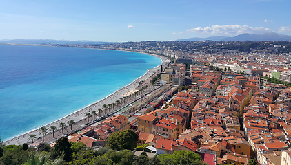 Image showing Panorama of Nice city, Cote d'Azur, France