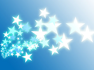 Image showing Flying stars illustration