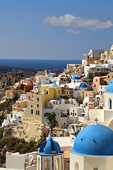 Image showing View of Oia village on Santorini island, Greece