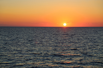 Image showing Beautiful sunset on the sea