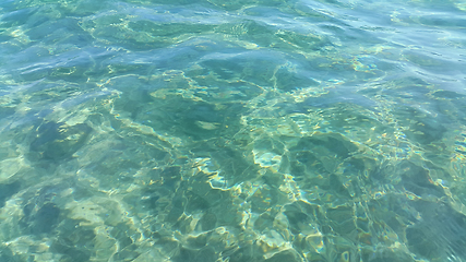 Image showing Clear turquoise sea water