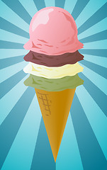 Image showing Ice cream cone illustration