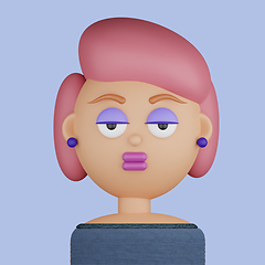 Image showing 3D cartoon avatar of young woman
