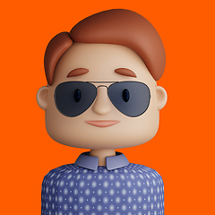 Image showing 3D cartoon avatar of smiling man