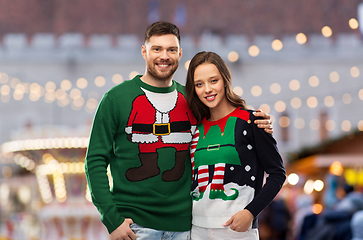 Image showing happy couple at christmas market