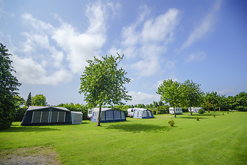 Image showing Camping site with a tent camp