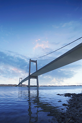 Image showing Lillebaelt bridge in Denmark standing tall