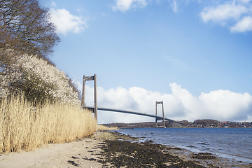 Image showing Beautiful bridge over a water passage