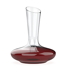 Image showing Decanter with red wine