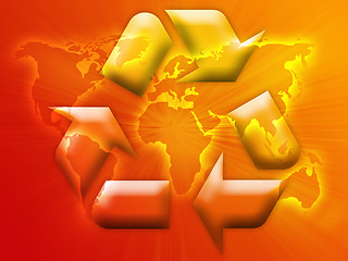 Image showing Recycling eco symbol