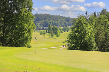 Image showing View to a Golf Course in the Summer 