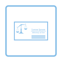 Image showing Lawyer business card icon