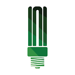 Image showing Energy saving light bulb icon