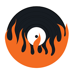 Image showing Flame vinyl icon