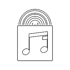 Image showing Vinyl record in envelope icon