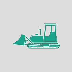 Image showing Icon of Construction bulldozer