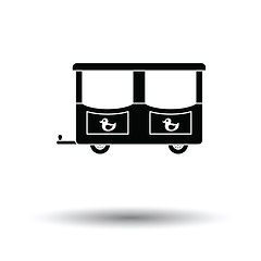 Image showing Wagon of children train icon