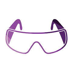 Image showing Icon of chemistry protective eyewear