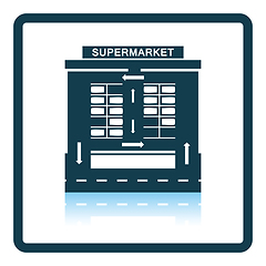 Image showing Supermarket parking square icon
