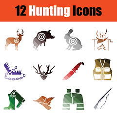 Image showing Hunting icon set