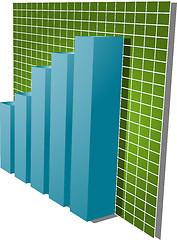 Image showing Financial barchart illustration