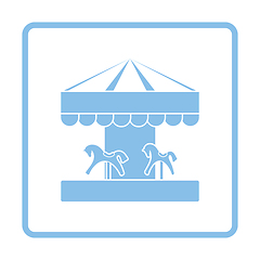 Image showing Children horse carousel icon