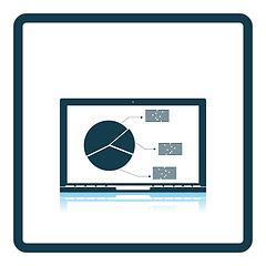 Image showing Laptop with analytics diagram icon