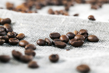 Image showing flax surface and coffee