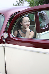 Image showing Vintage car and model