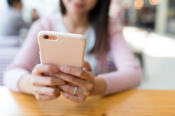 Image showing Woman use of mobile phone