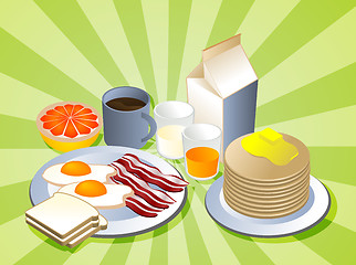 Image showing Complete breakfast