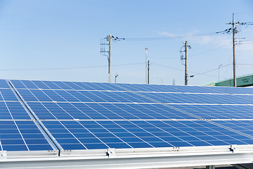 Image showing Solar panel on roof top