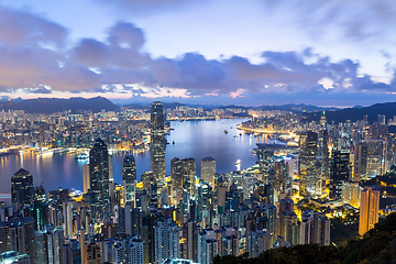 Image showing Hong Kong skyline at sunrise
