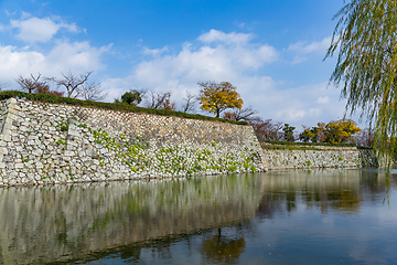 Image showing Traditional Himeji castle with blue sky