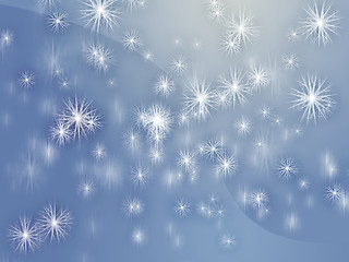 Image showing Falling snowflakes