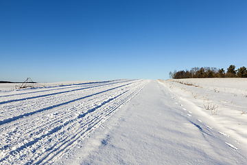 Image showing Road under the snow