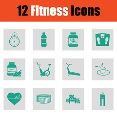 Image showing Fitness icon set