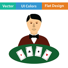 Image showing Casino dealer icon