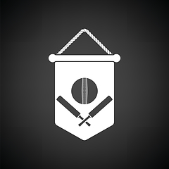 Image showing Cricket shield emblem icon