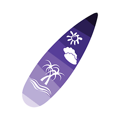 Image showing Surfboard icon