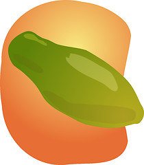 Image showing Papaya fruit illustration