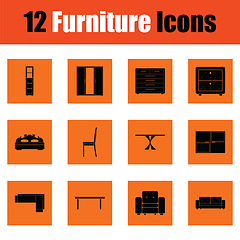 Image showing Home furniture icon set