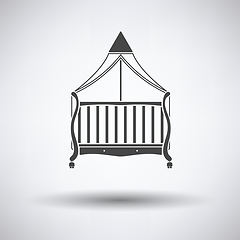 Image showing Crib with canopy icon