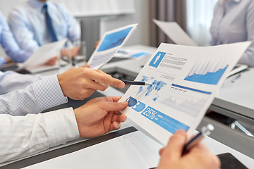 Image showing business team with papers meeting at office