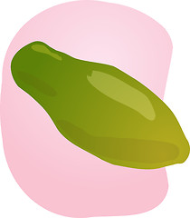 Image showing Papaya fruit illustration