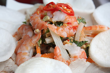 Image showing Asian shrimp salad